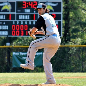 Whitman junior Alex Cladouhos pitched five shutout innings in the Vikings win over Paint Branch